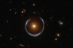 Einstein ring, gravitational lensing, relativity, light, Hubble space telescope, 